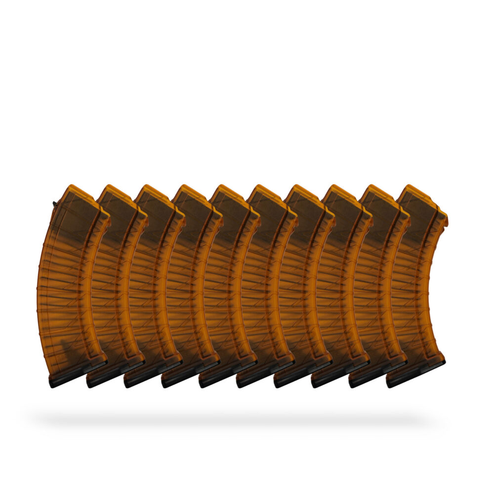 30 Round 7.62x39mm AK Magazine Orange - 10 Pack