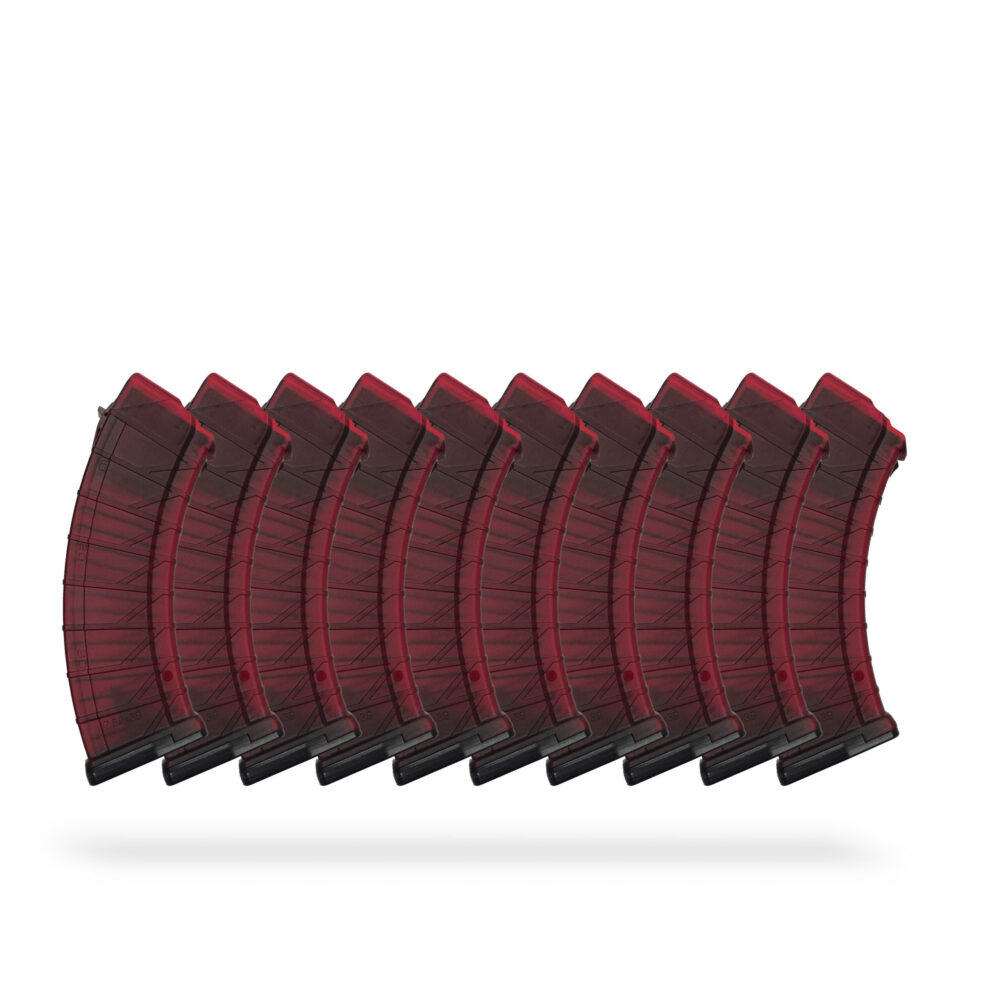 30 Round 7.62x39mm AK Magazine Red - 10 Pack