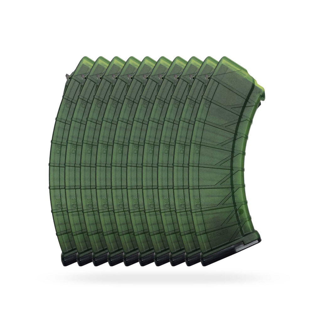 30 Round 7.62x39mm AK Magazine Green - 10 Pack 30 Round 7.62x39mm AK Magazine Green - 10 Pack
