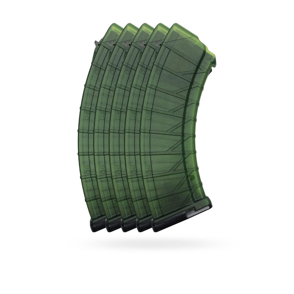 30 Round 7.62x39mm AK Magazine Green - 5 Pack 30 Round 7.62x39mm AK Magazine Green - 5 Pack