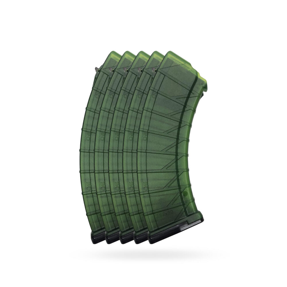 30 Round 7.62x39mm AK Magazine Green - 5 Pack 30 Round 7.62x39mm AK Magazine Green - 5 Pack