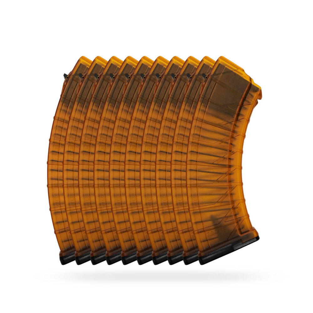 30 Round 7.62x39mm AK Magazine Orange - 10 Pack 30 Round 7.62x39mm AK Magazine Orange - 10 Pack