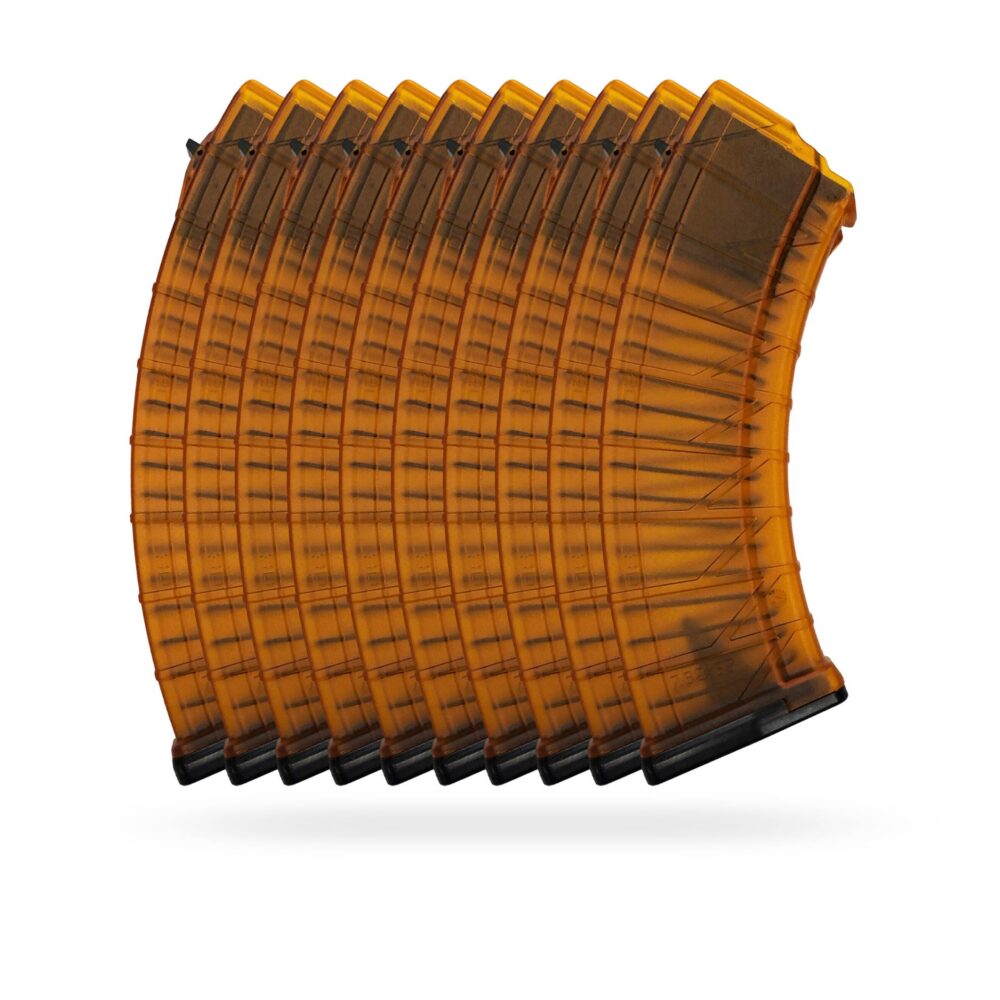 30 Round 7.62x39mm AK Magazine Orange - 10 Pack 30 Round 7.62x39mm AK Magazine Orange - 10 Pack