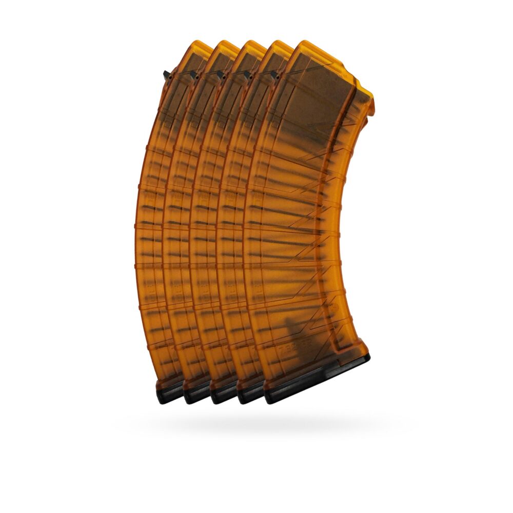 30 Round 7.62x39mm AK Magazine Orange - 5 Pack 30 Round 7.62x39mm AK Magazine Orange - 5 Pack