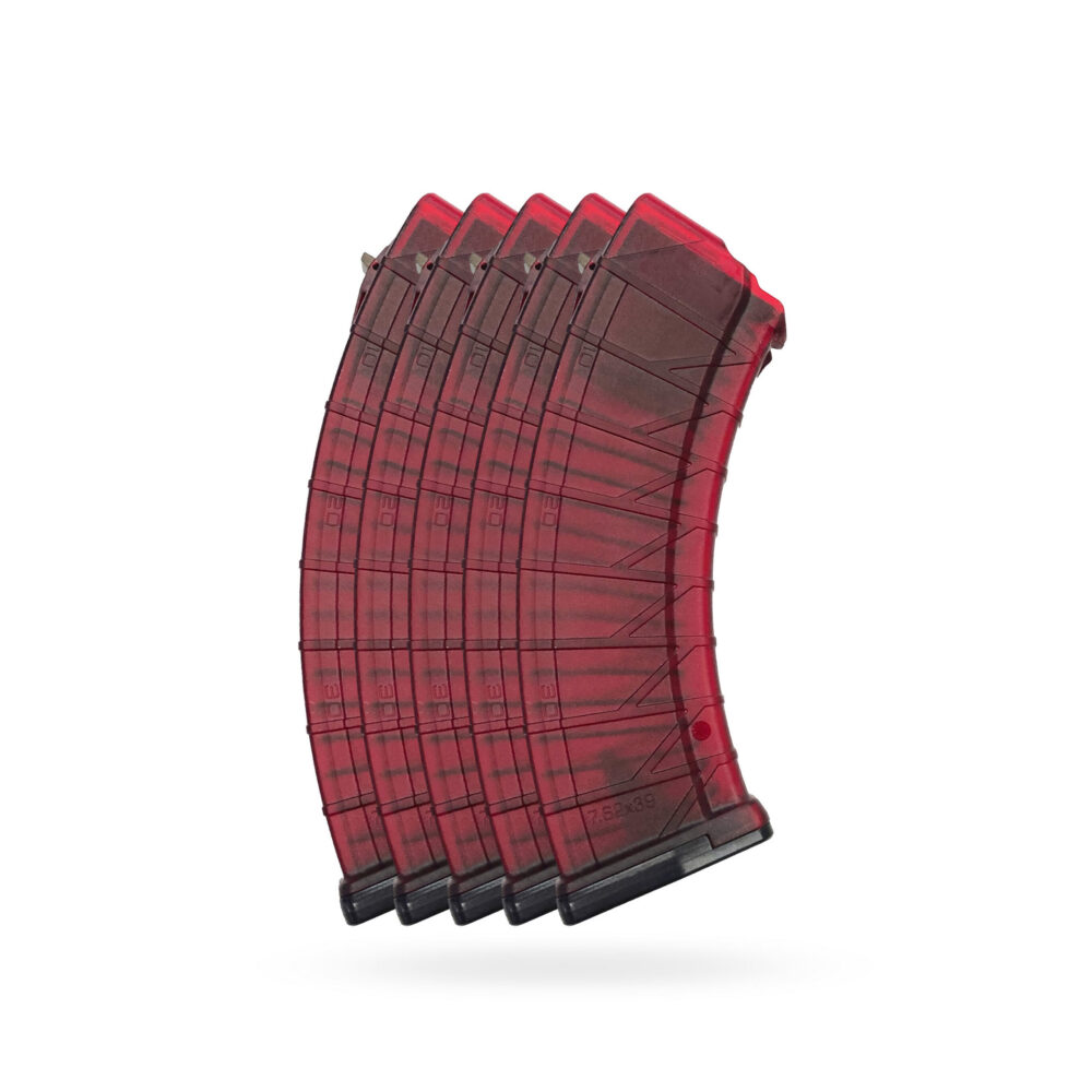 30 Round 7.62x39mm AK Magazine Red - 5 Pack 30 Round 7.62x39mm AK Magazine Red - 5 Pack
