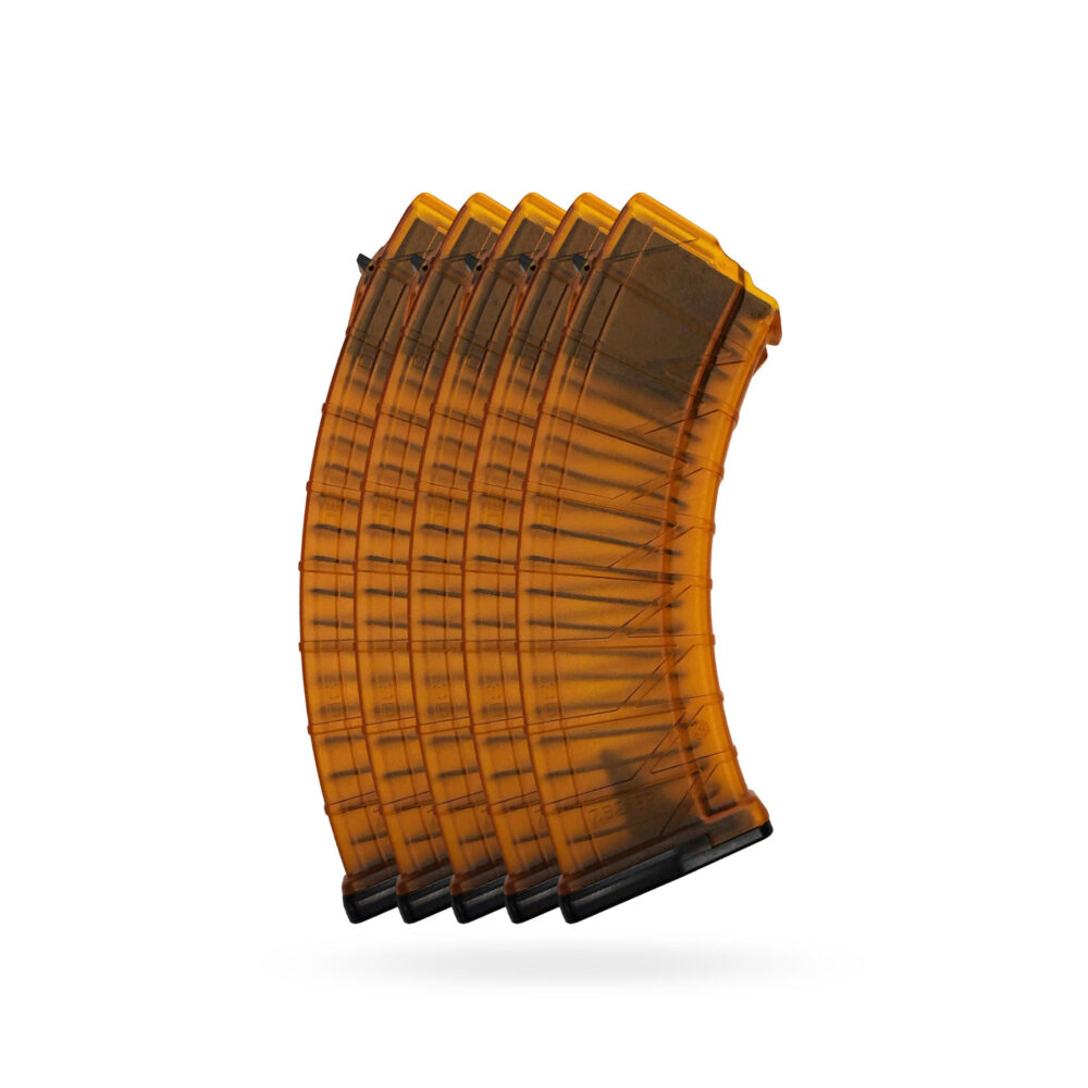 30 Round 7.62x39mm AK Magazine Orange - 5 Pack 30 Round 7.62x39mm AK Magazine Orange - 5 Pack