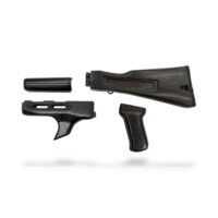 AKM Folding Wood Stock Sharkfin Set - Exotic Wenge