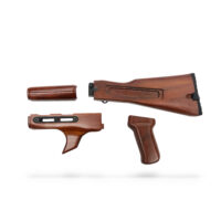 AKM Folding Wood Stock Sharkfin Set - Exotic Padauk