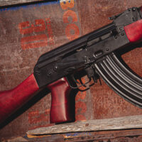 AK Beechwood Pistol Grip - Russian Red