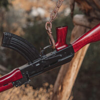 AK Beechwood Pistol Grip - Russian Red