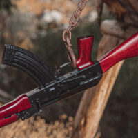 AK Beechwood Pistol Grip - Russian Red