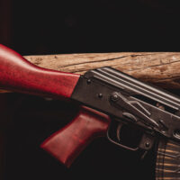 AK Beechwood Pistol Grip - Russian Red