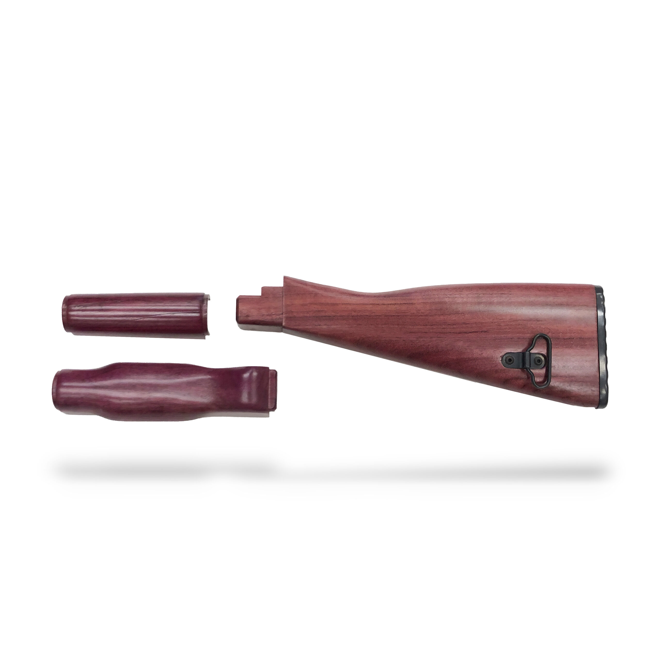 AKM Fixed Wood Stock Set - Exotic Purpleheart AKM Fixed Wood Stock Set - Exotic Purpleheart