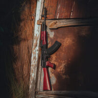 AKM Wood Upper Handguard - Russian Red