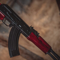 AKM Wood Lower Handguard - Russian Red