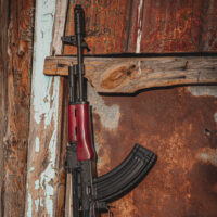 AKM Wood Upper Handguard - Russian Red