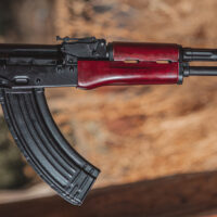 AKM Wood Lower Handguard - Russian Red