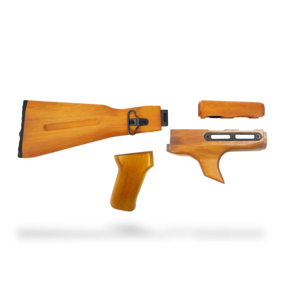 Traditional Side-Folding Wood Stock Set (Shark Fin) - Honey Blonde Traditional Side-Folding Wood Stock Set (Shark Fin) - Honey Blonde