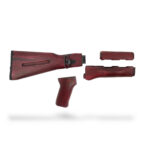 Traditional Side-Folding Wood Stock Set - Russian Red