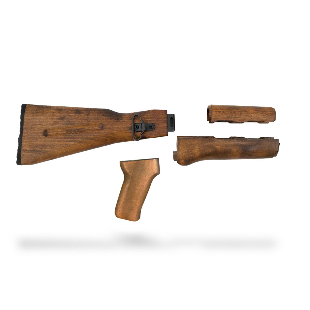 Traditional Side-Folding Wood Stock Set - Rustic Brown Traditional Side-Folding Wood Stock Set - Rustic Brown
