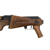 Traditional Side-Folding Wood Stock Set (Shark Fin) - Rustic Brown