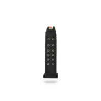 15 Round 9x19mm Glock Magazine - Black / Orange Follower