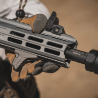 Dual Degree M-LOK Mini Aluminum Hand Stop - Grey
