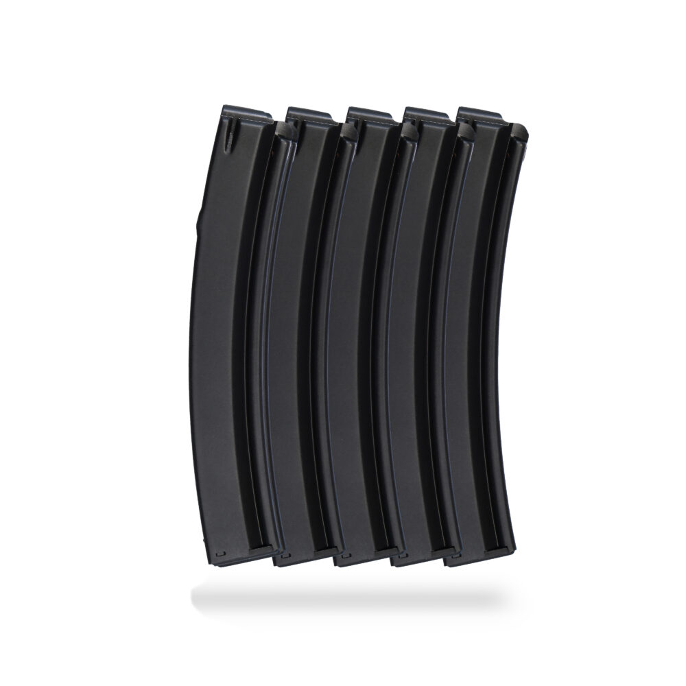 30 Round 9×19 MP5 Magazine Black – 5 Pack