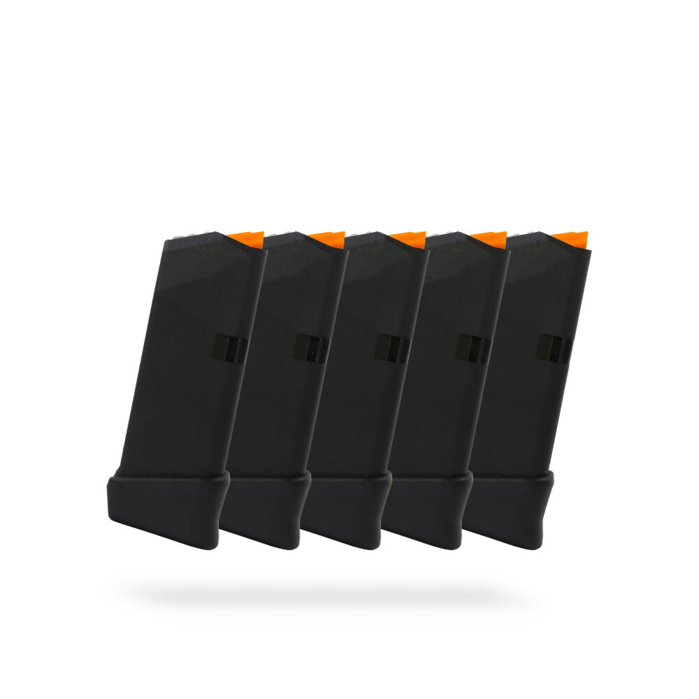 10+2 Round 9x19 Glock Magazine With Extension - 5 pack