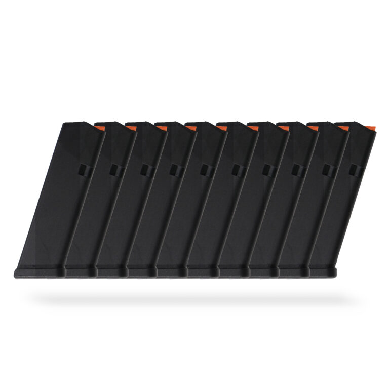 17 Round 9x19mm Glock Magazine Black -10 pack