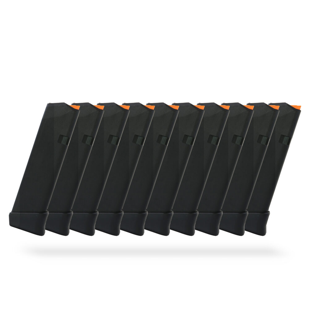 17+2 Round 9×19 Glock Magazine With Extension - 10 pack