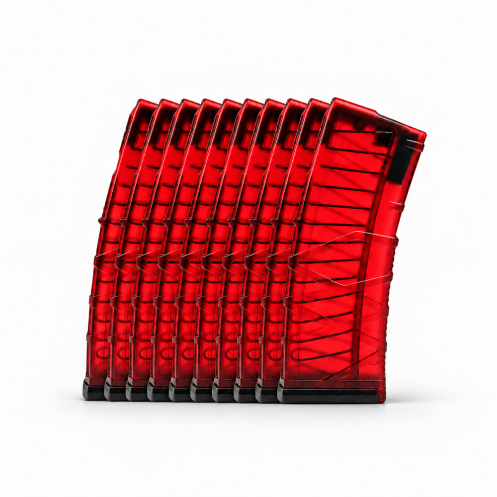 30 Round 5.56x45mm Magazine Red - 10 Pack