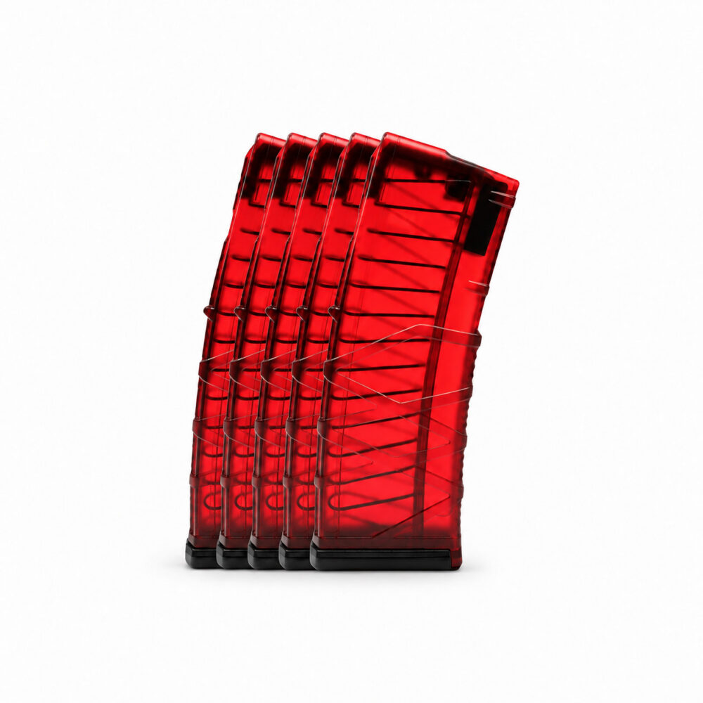 30 Round 5.56x45mm Magazine Red - 5 Pack
