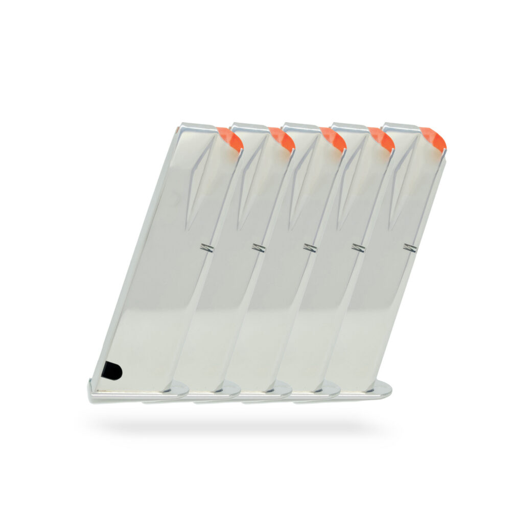 16 Round 9x19mm Beretta 92 Magazine Chrome - 5 Pack