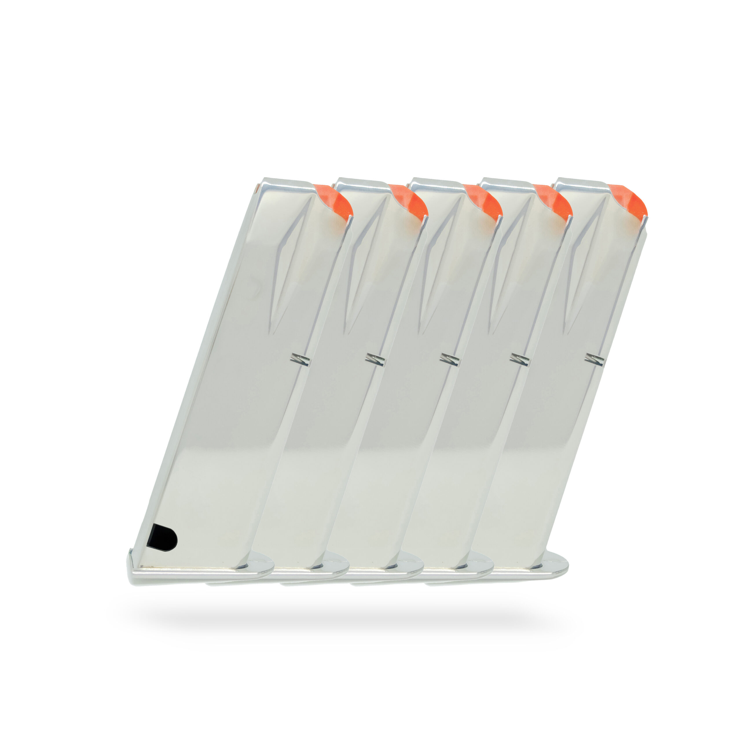 16 Round 9x19mm Beretta 92 Magazine Chrome - 5 Pack 16 Round 9x19mm Beretta 92 Magazine Chrome - 5 Pack