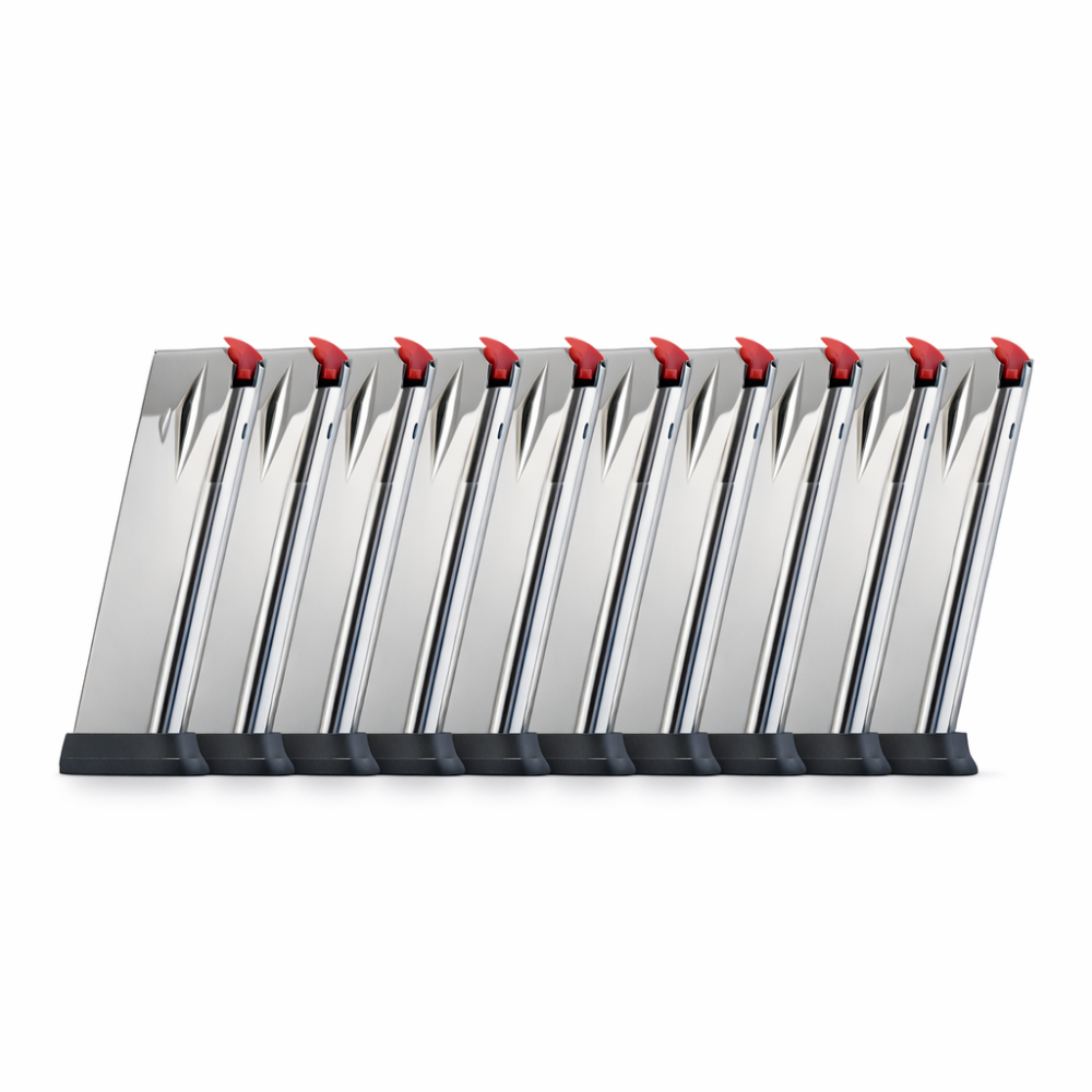 18 Round 9x19mm Springfield XD Magazine Chrome - 10 Pack
