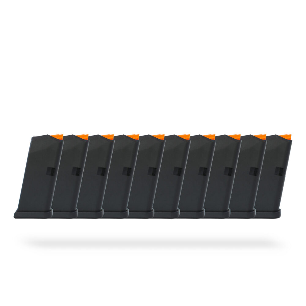10 Round 9x19mm Glock Magazine Black - 10 Pack
