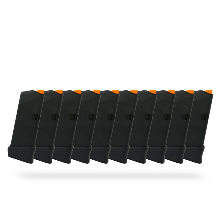 10+2 Round 9x19mm Glock Magazine With Extension Black - 10 Pack 10+2 Round 9x19mm Glock Magazine With Extension Black - 10 Pack