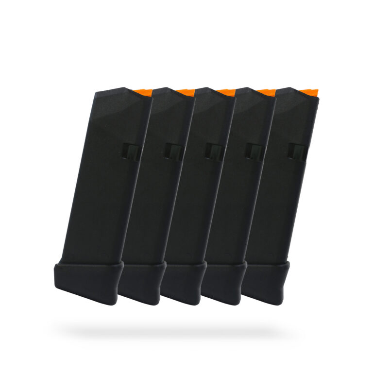 15+2 Round 9×19mm Glock Magazine With Extension Black - 5 Pack 15+2 Round 9×19mm Glock Magazine With Extension Black - 5 Pack