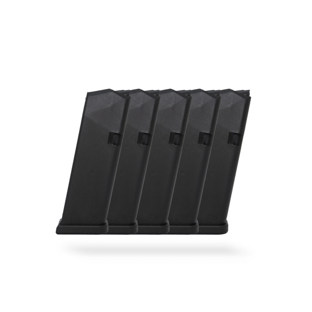 15 Round 9x19mm Glock Magazine Black - 5 Pack