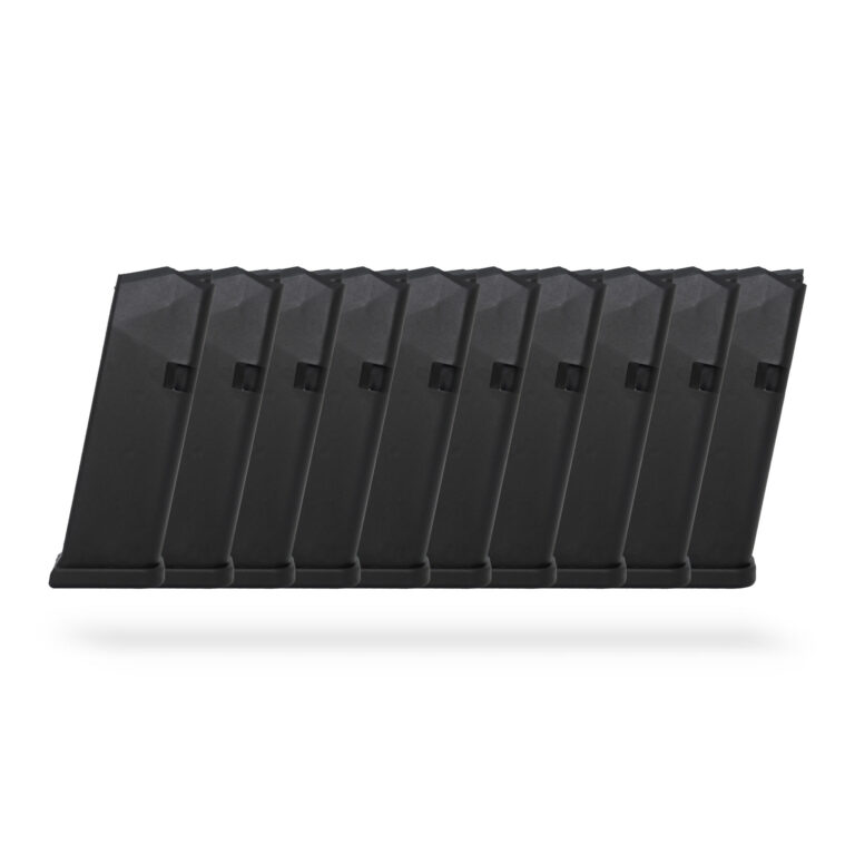 15 Round 9x19mm Glock Magazine Black - 10 Pack