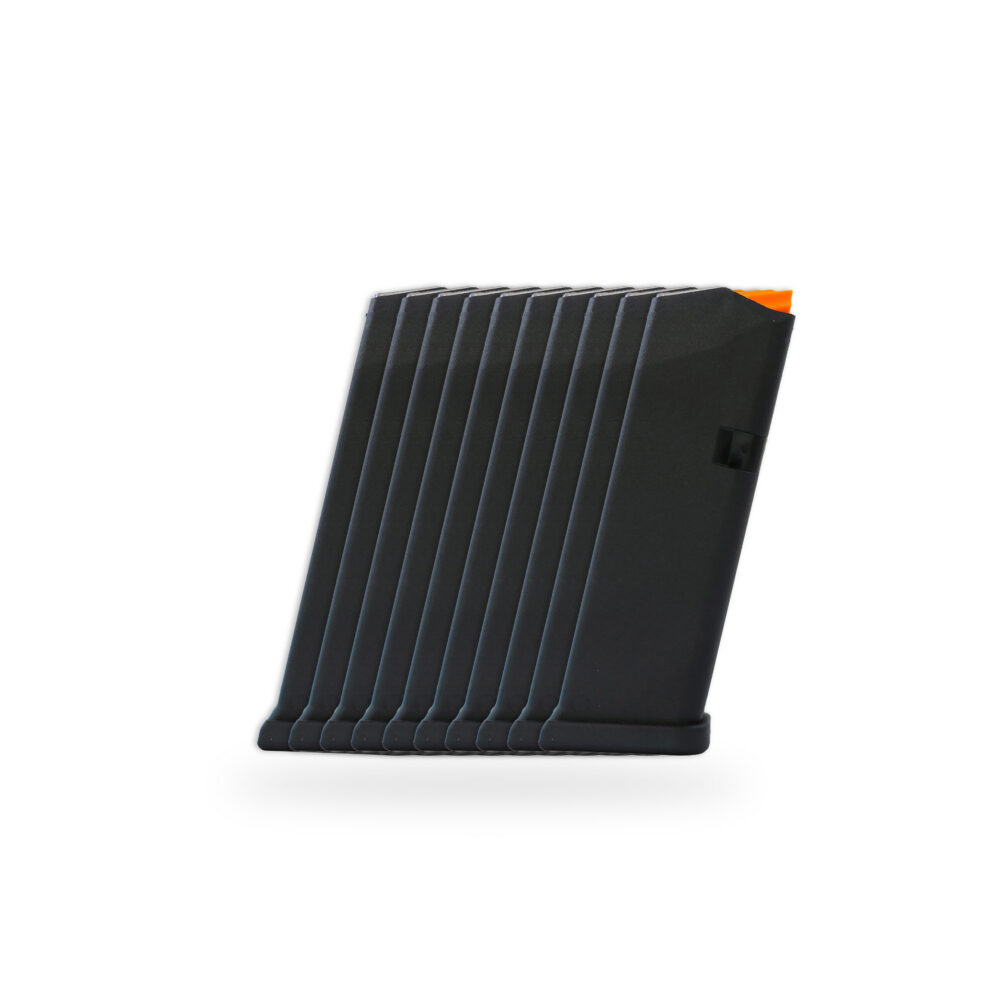 15 Round 9x19mm Glock Magazine Black / Orange - 10 Pack