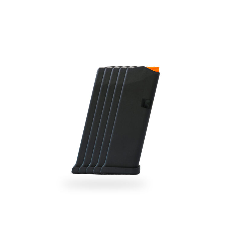 15 Round 9x19mm Glock Magazine Black / Orange - 5 Pack 15 Round 9x19mm Glock Magazine Black / Orange - 5 Pack