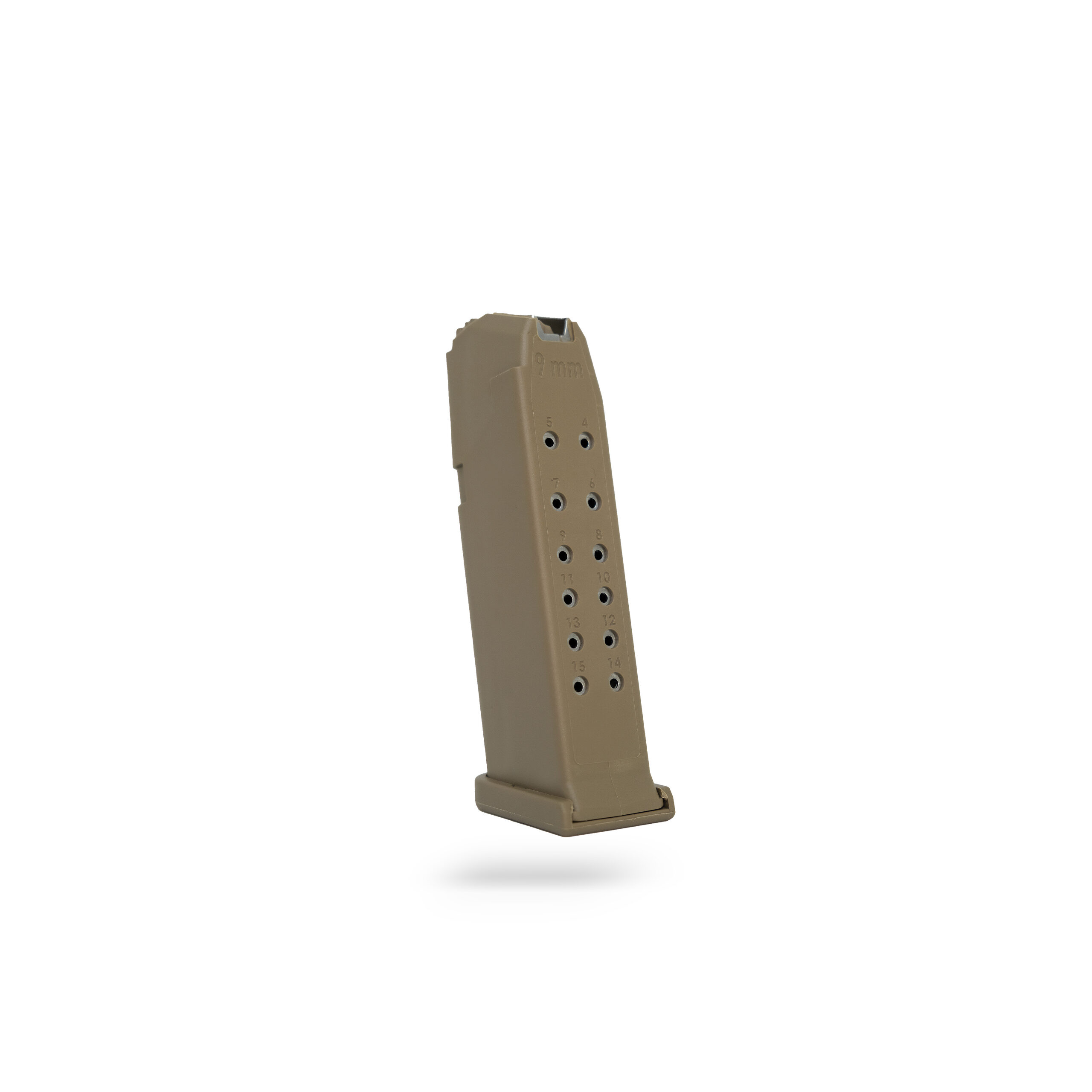 15 Round 9x19mm Glock Magazine FDE - 5 Pack 15 Round 9x19mm Glock Magazine FDE - 5 Pack