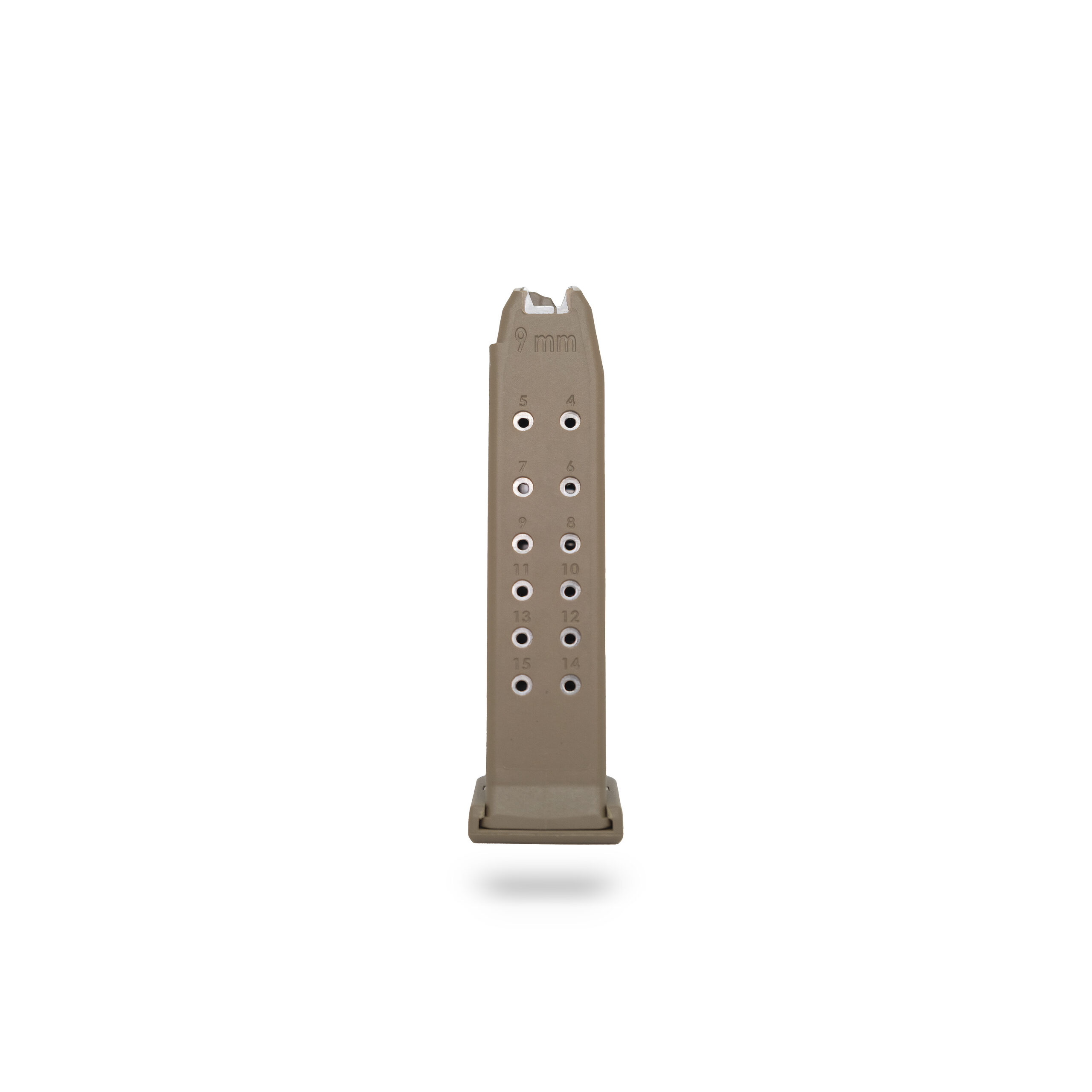 15 Round 9x19mm Glock Magazine FDE - 10 Pack 15 Round 9x19mm Glock Magazine FDE - 10 Pack