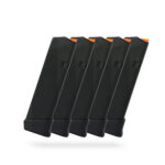 17+2 Round 9×19mm Glock Magazine With Extension Black - 5 Pack 17+2 Round 9×19mm Glock Magazine With Extension Black - 5 Pack
