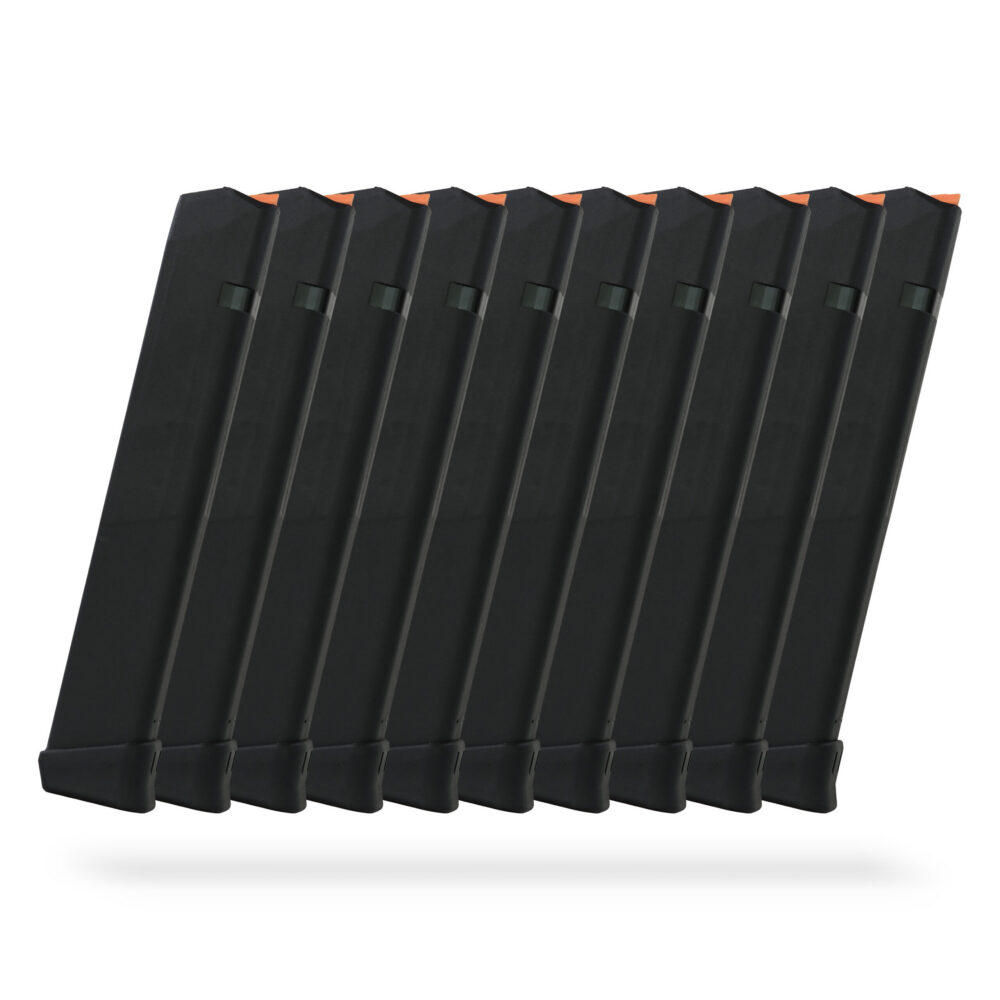33 Round 9x19mm Glock Magazine Black - 10 Pack