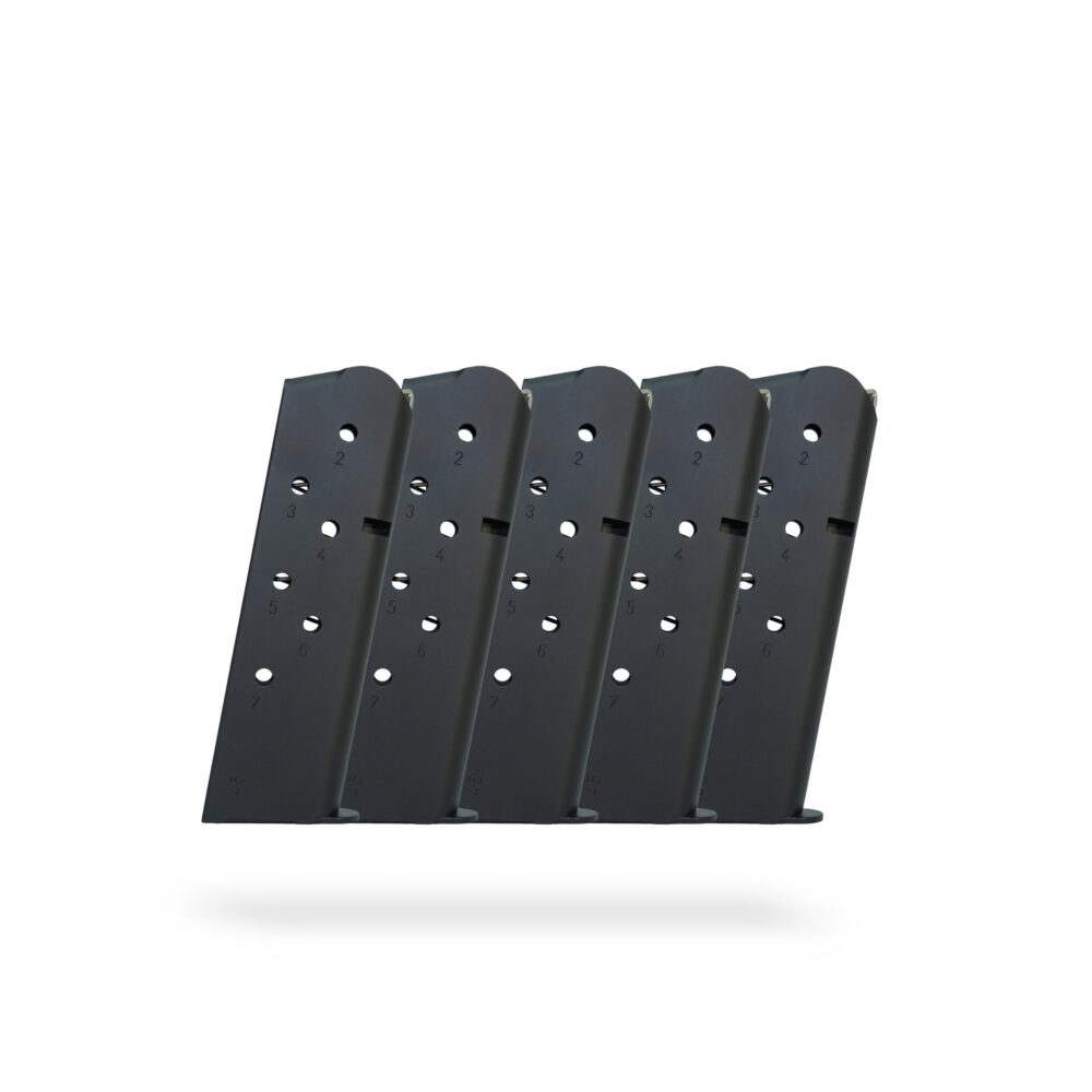 7 Round .45 ACP 1911 Magazine Black - 5 Pack