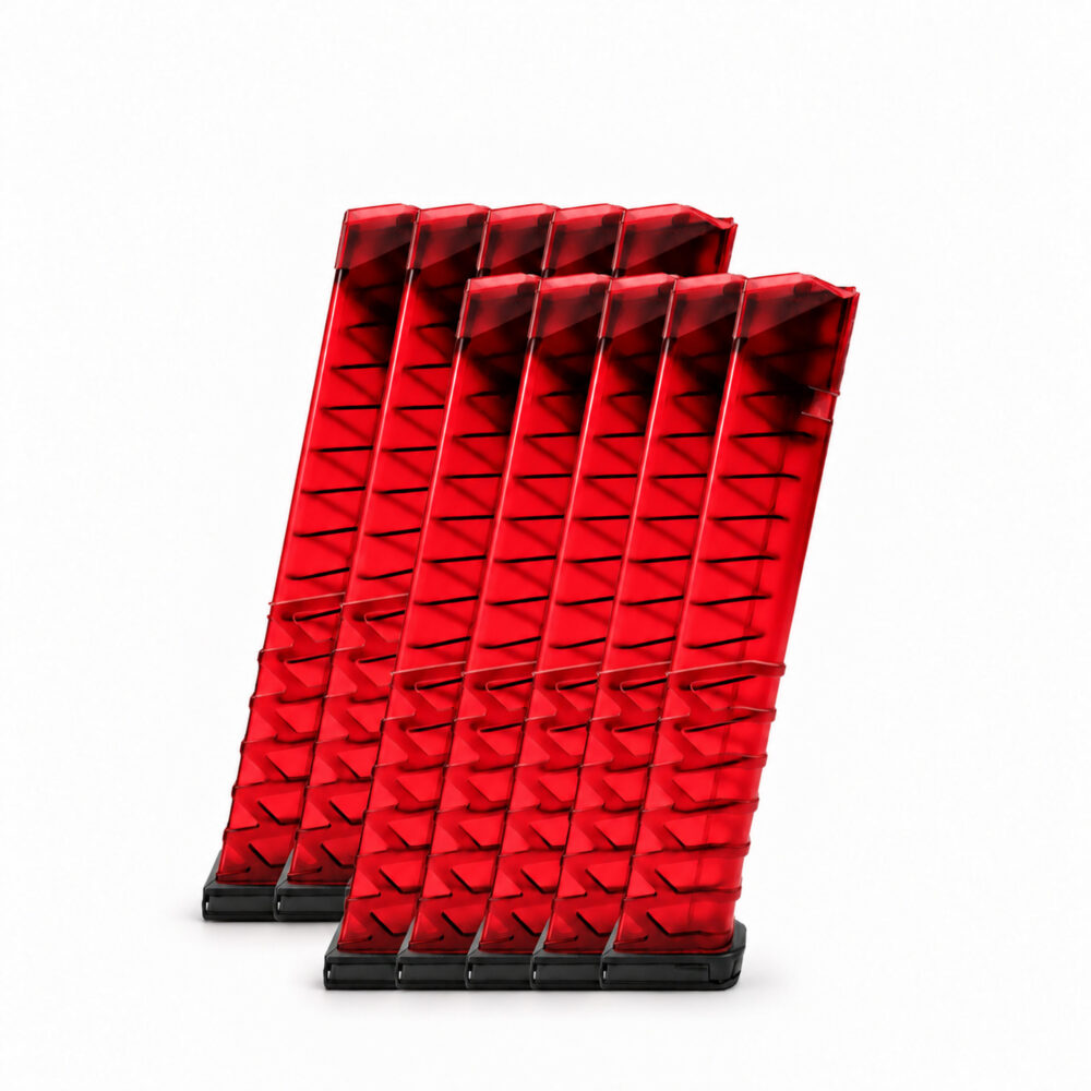 33 Round 9×19mm Glock Magazine Red - 10 Pack 33 Round 9×19mm Glock Magazine Red - 10 Pack