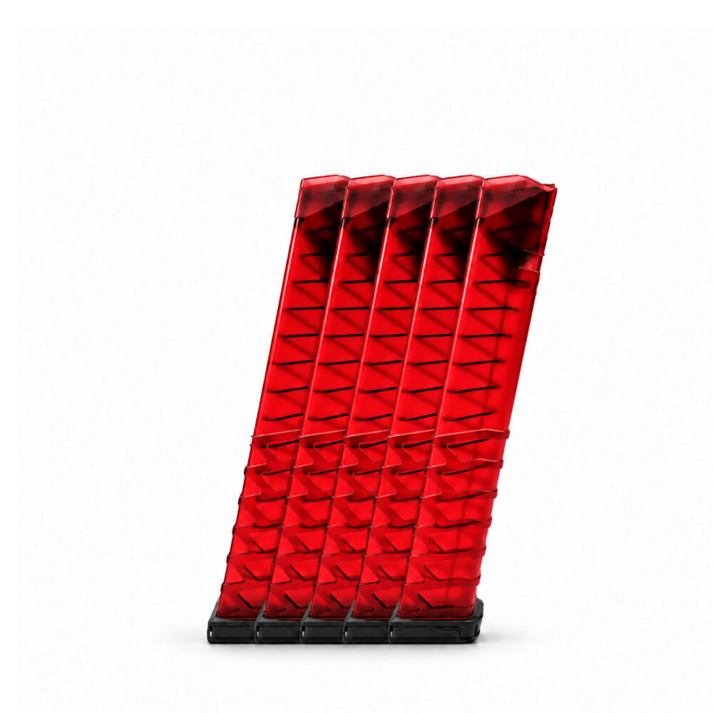 33 Round 9x19mm Glock Magazine Red - 5 Pack 33 Round 9x19mm Glock Magazine Red - 5 Pack